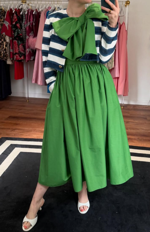 Demure Bow Occasion Dress
