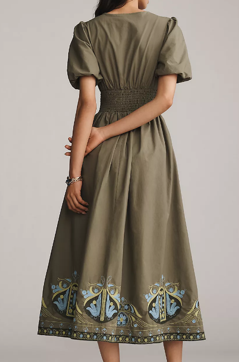 Demure Embroidery Occasion Dress