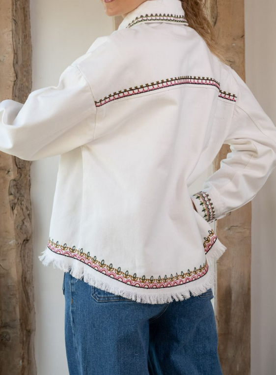 Fab Embroidered Fringed Jacket
