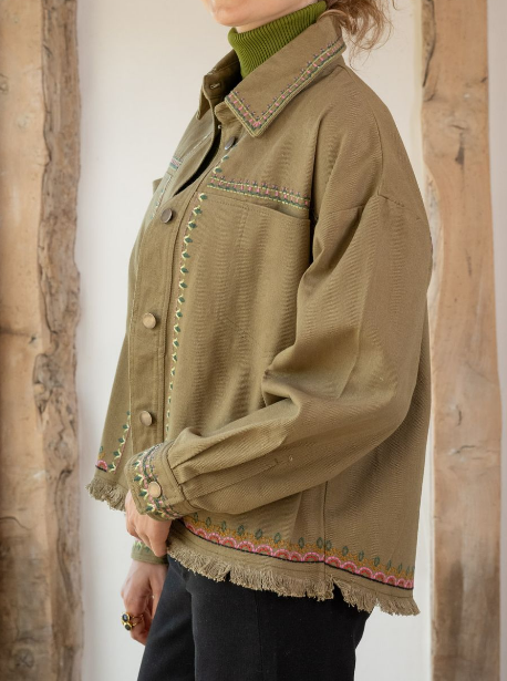 Fab Embroidered Fringed Jacket