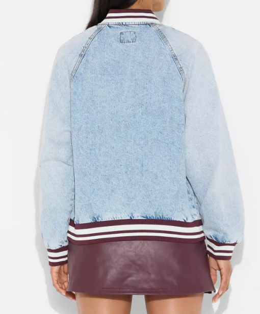 Fall Casual Baseball Denim Jacket