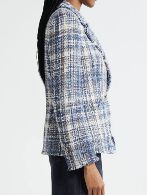 Chic Plaid Tweed Blazer