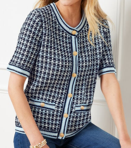 Chic Tweed Cardigan