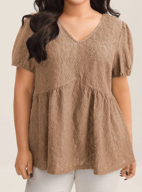 Babydoll Cut Blouse With Back Bow