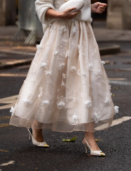 Demure 3D Flower Skirt