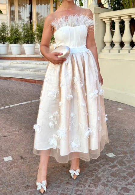 Demure 3D Flower Skirt