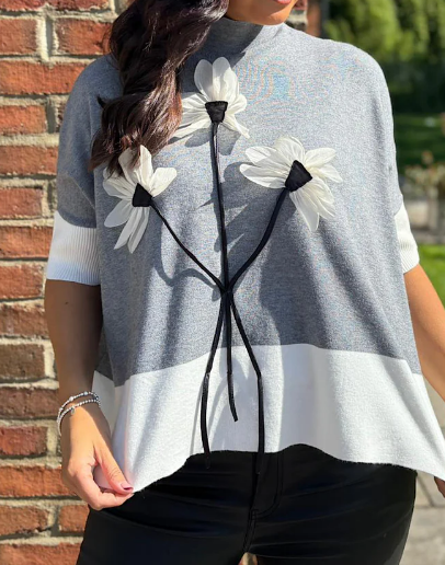 Elegant Flower Sweater