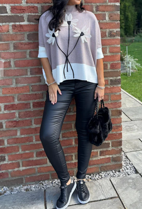 Elegant Flower Sweater