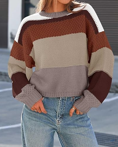 Colorblock Casual Sweater