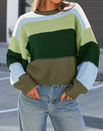 Colorblock Casual Sweater