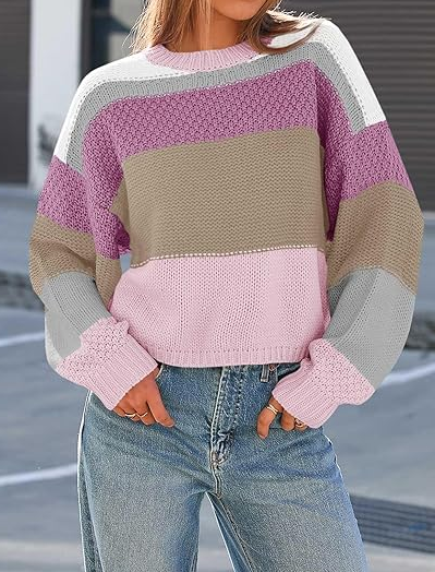 Colorblock Casual Sweater