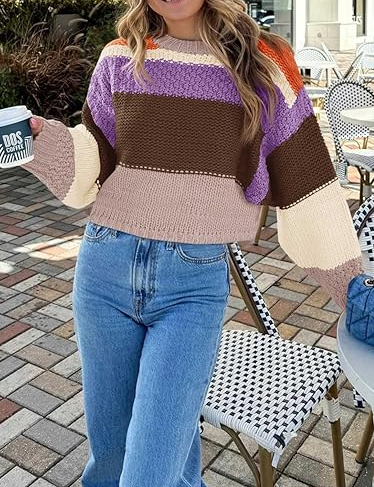 Colorblock Casual Sweater