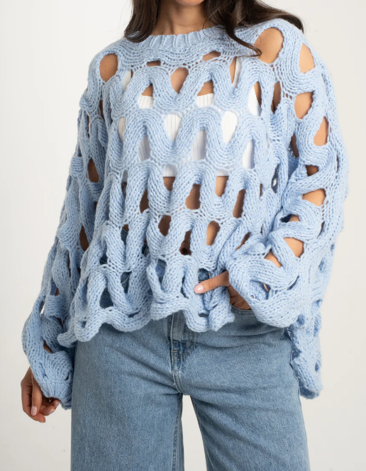 Cutout Hooded Sweater