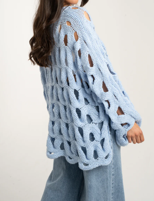 Cutout Hooded Sweater