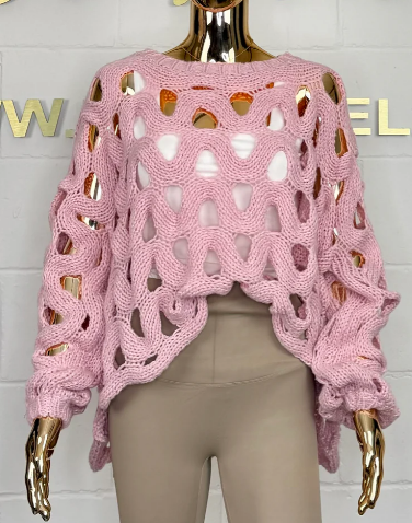 Cutout Hooded Sweater