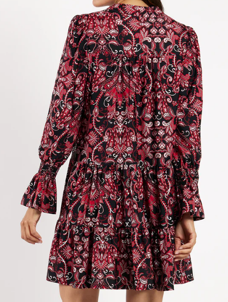 Red Paisley Holiday Dress