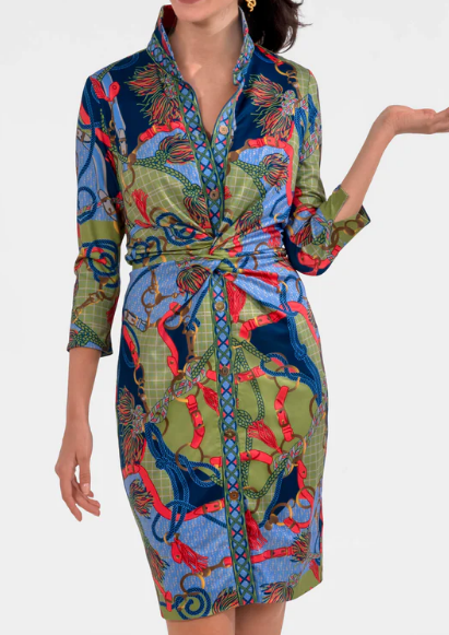 Chic Printed Short Shirt Dress