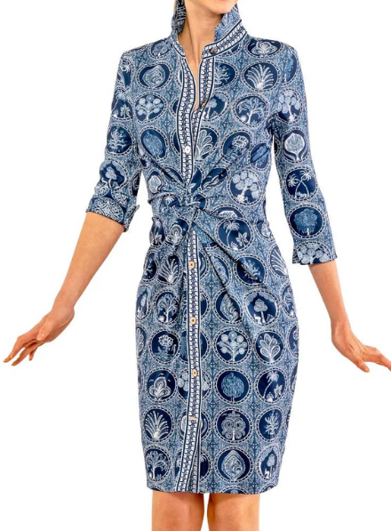 Chic Printed Short Shirt Dress