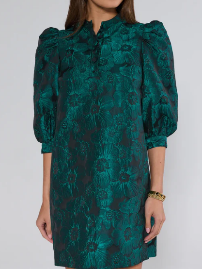 Jacquard Floral Holiday Dress