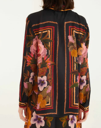 Romantic Floral Shirt Blouse