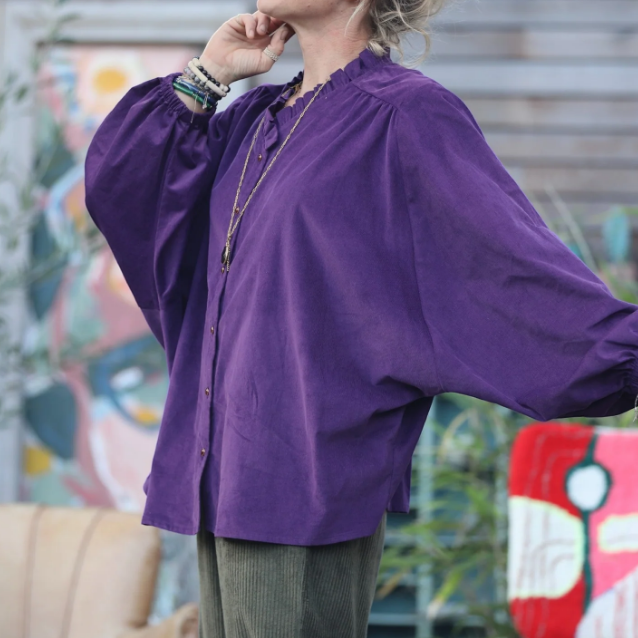 Loose Casual Ruffle Blouse