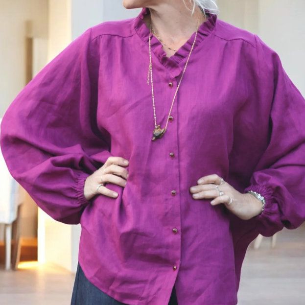 Loose Casual Ruffle Blouse