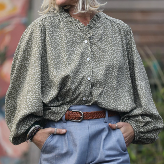 Loose Casual Ruffle Blouse