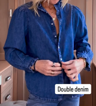 Ear-edged Denim Shirt