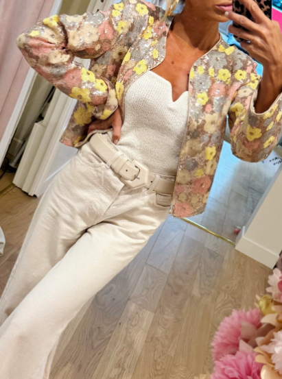 Flower Sequin Dazzle Jacket