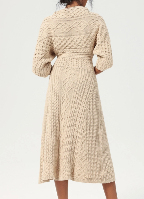 Demure Knit Midi Dress