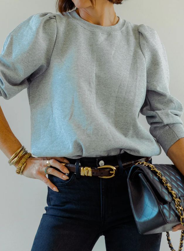 Chic Puff Sleeve Sweatshirt