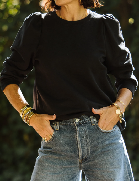 Chic Puff Sleeve Sweatshirt