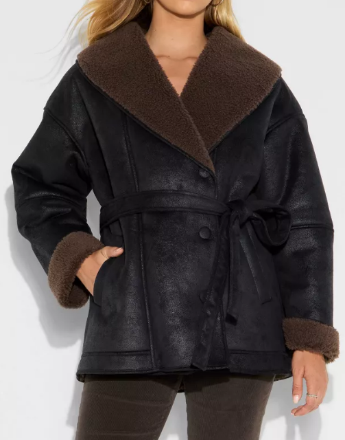 Comfy Warm Shearling Coat