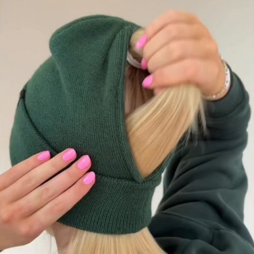 Magnetic Opening Knitted Hat