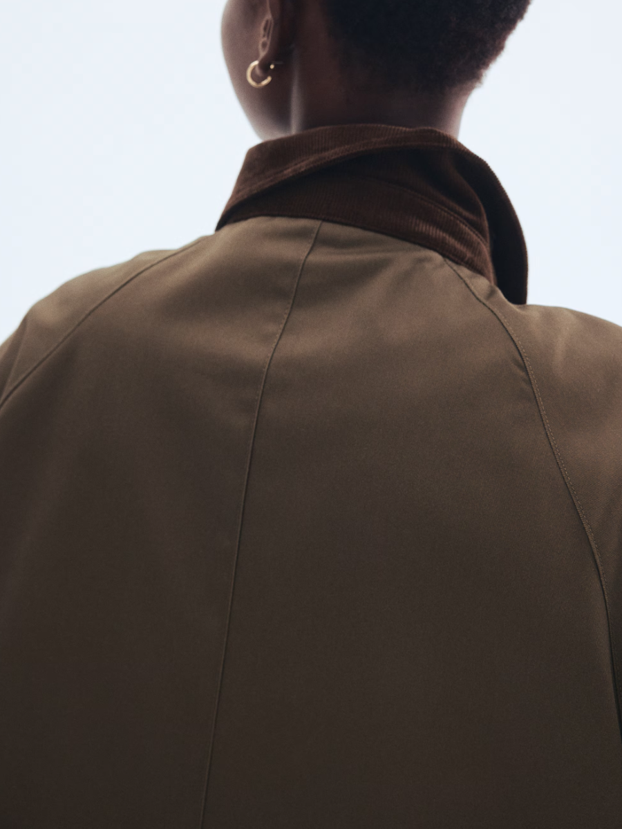 Jacket With Corduroy Collar