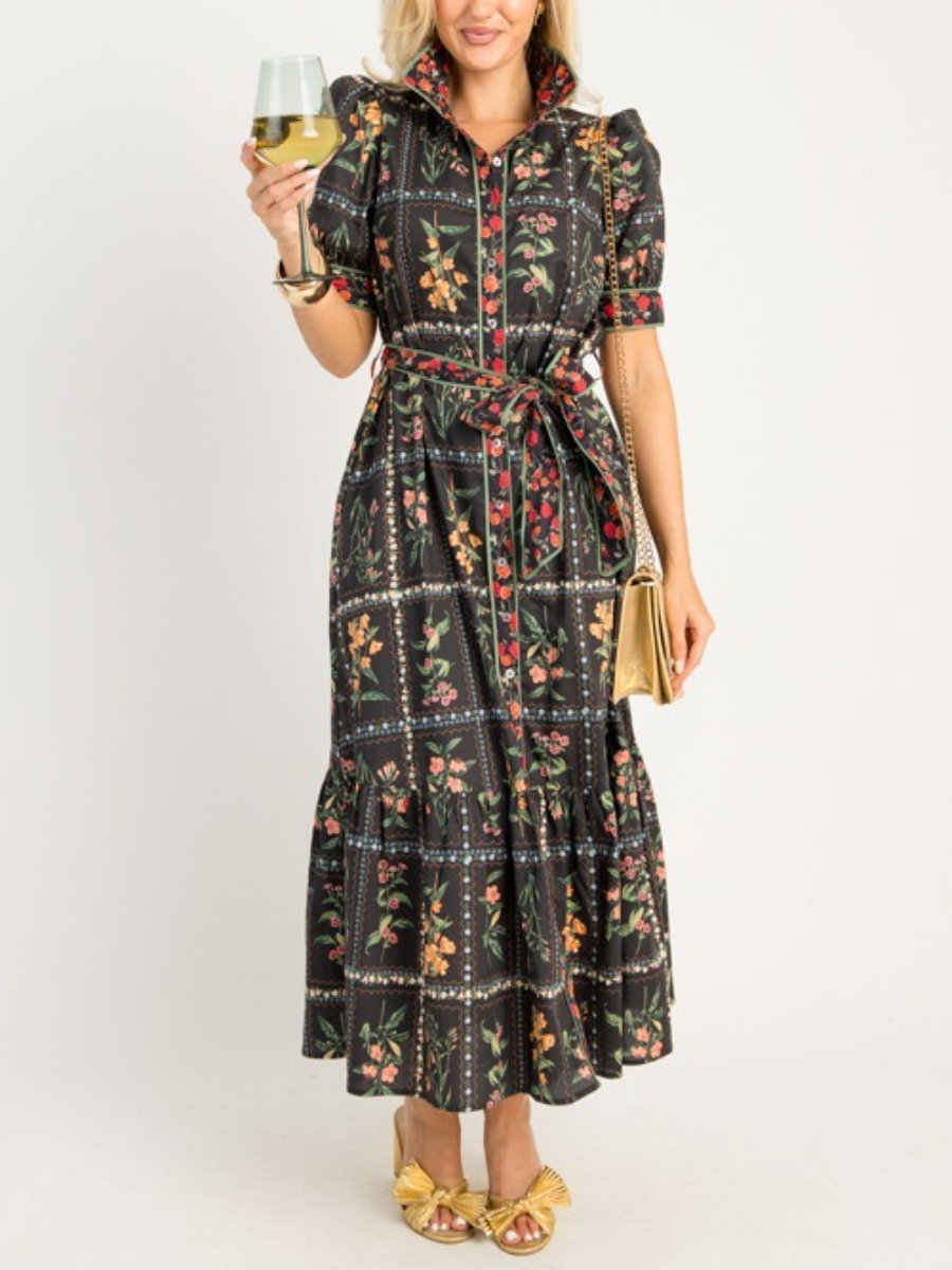 Garden Tiles Maxi Dress