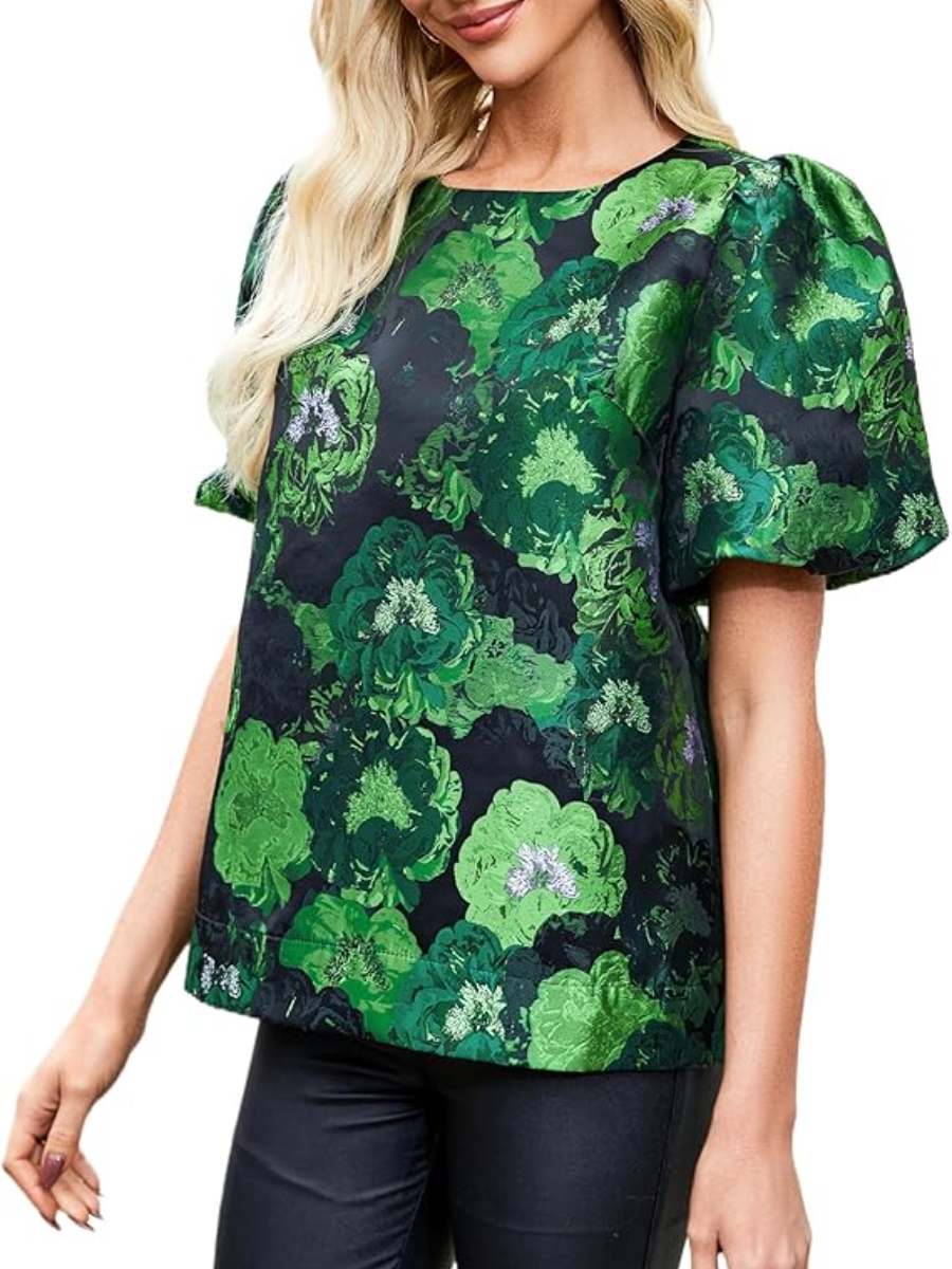 Women's Floral Jacquard Shirt