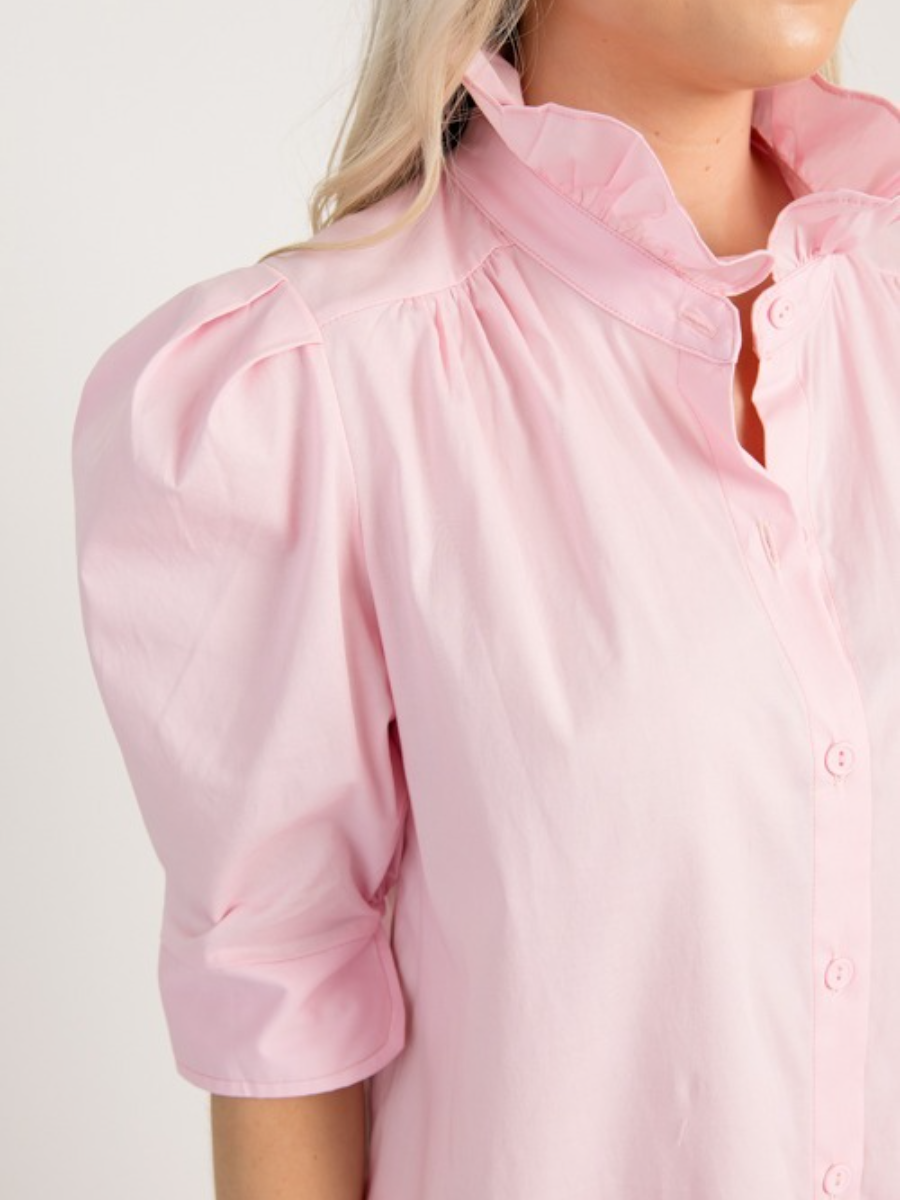 Romantic Puff Sleeve Maxi Shirtdress