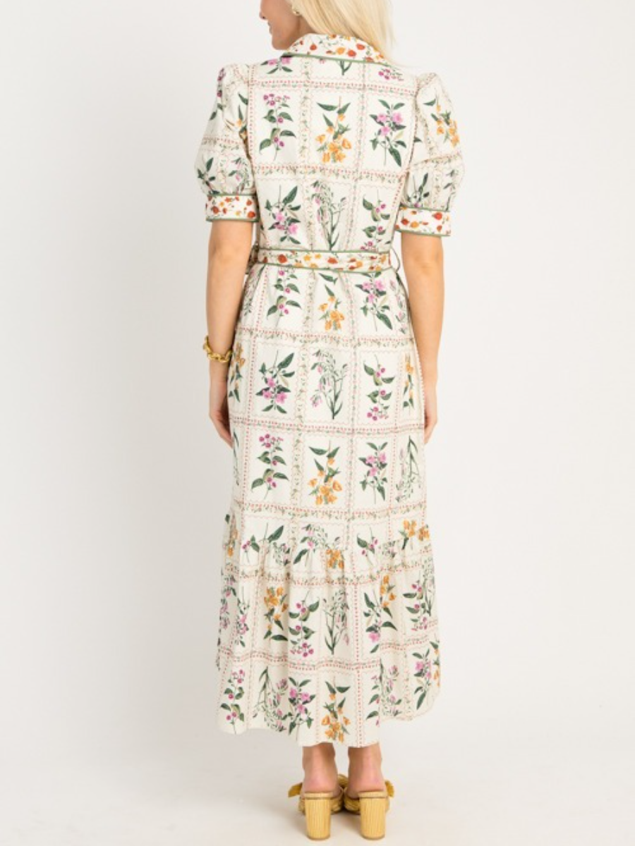 Garden Tiles Maxi Dress