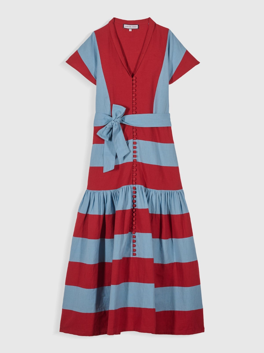 Bold Stripe Pattern Dress