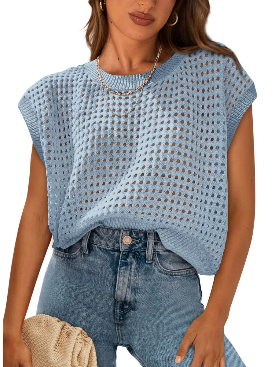 Crochet Cap Sleeve Sweater