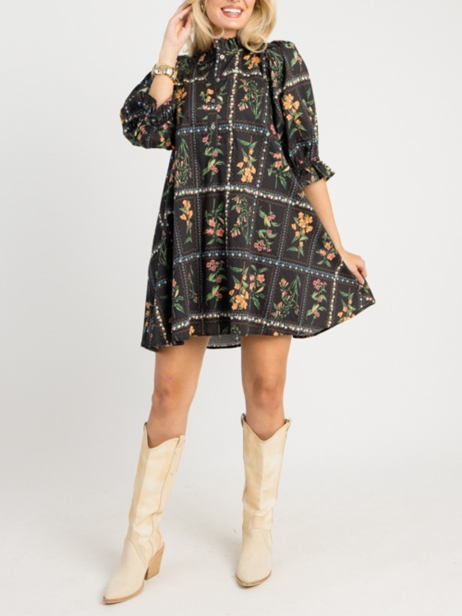 Garden Tiles Maxi Dress