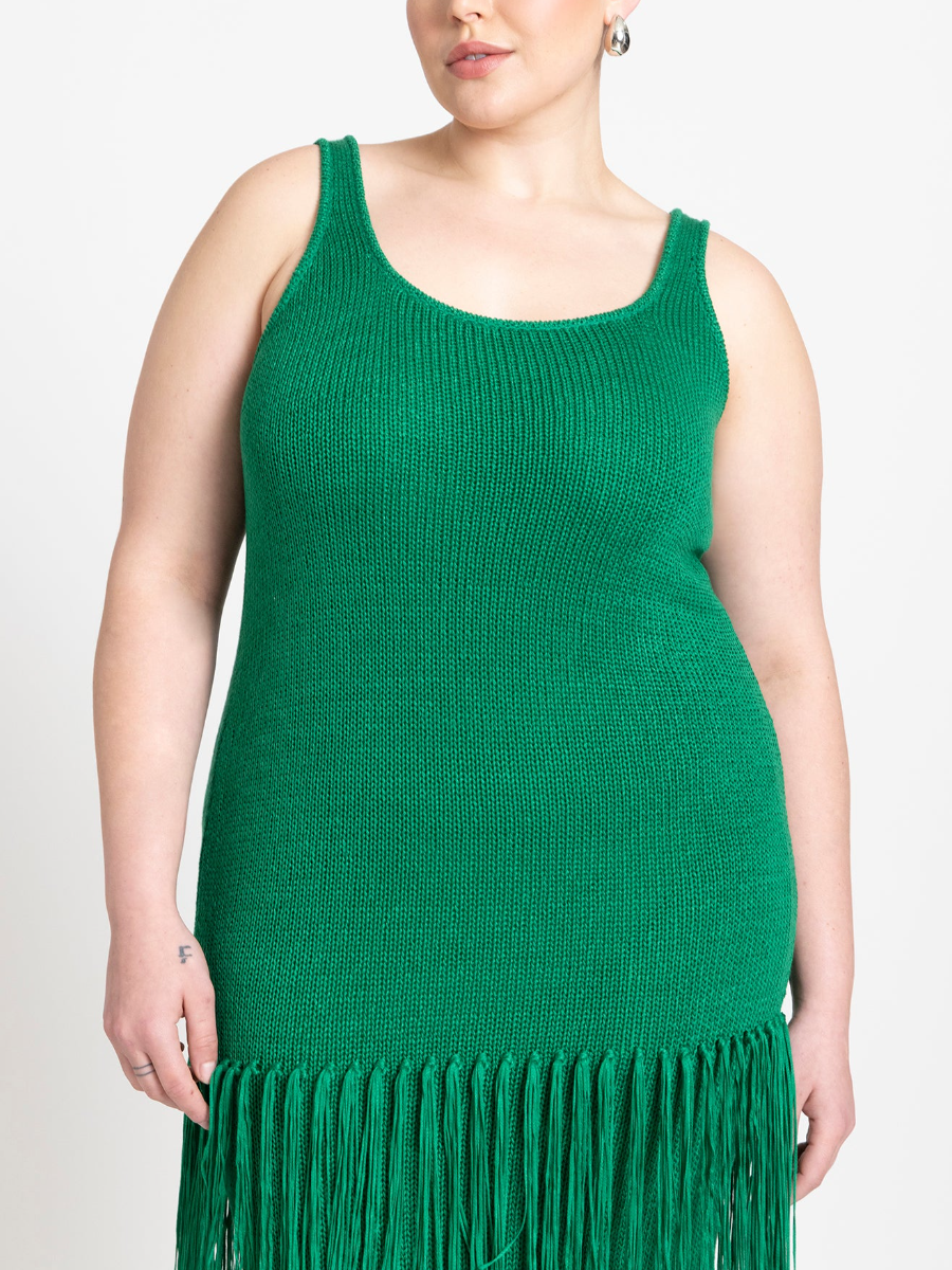Fringe Sweater Dress