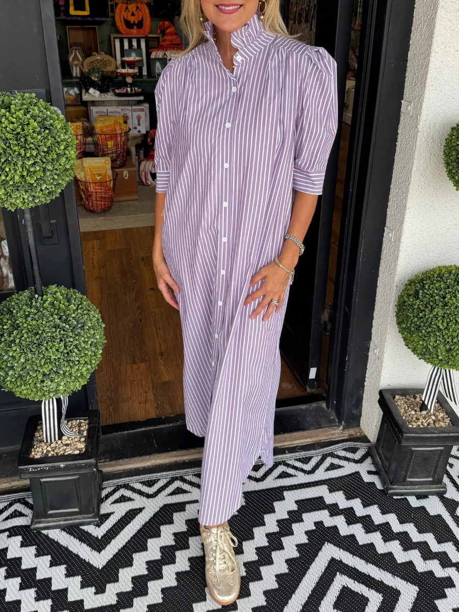 Nina Pinstripe Dress