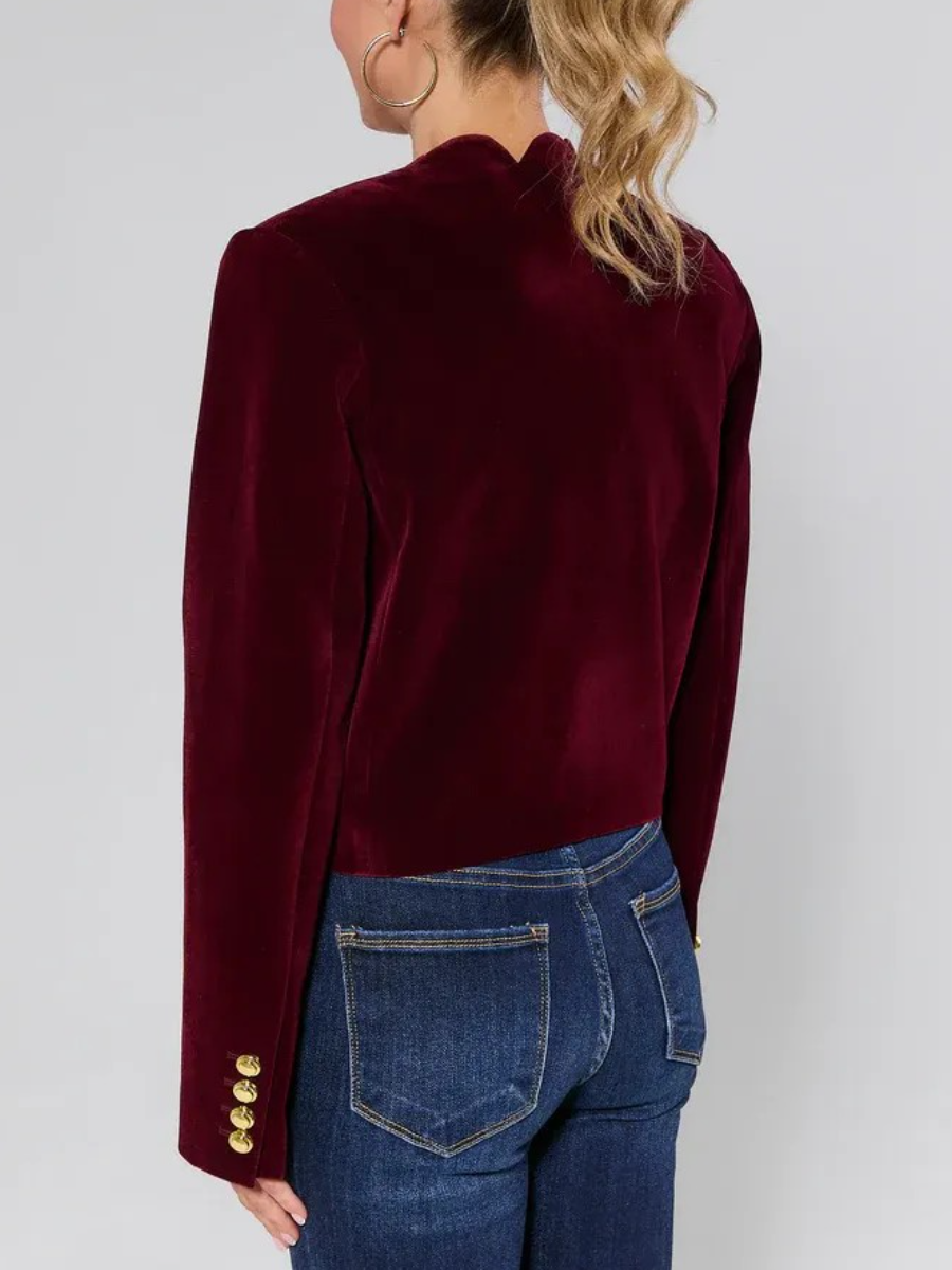 Joan Velvet Scalloped Jacket