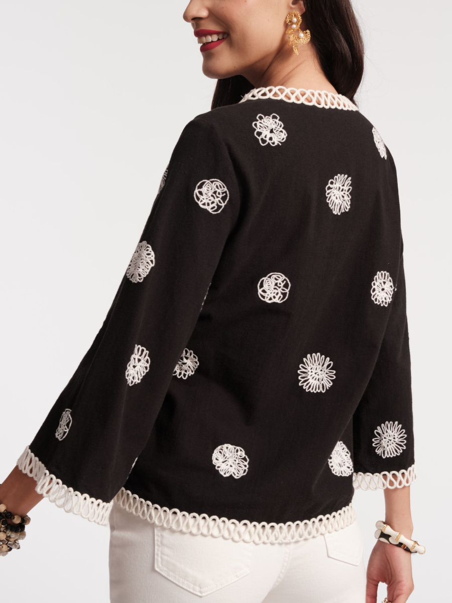 Delicate Floral Embroidered Top