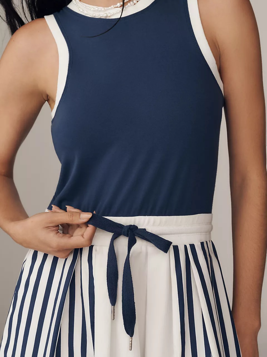 Daily Practice Sleeveless Drawstring Midi Dress