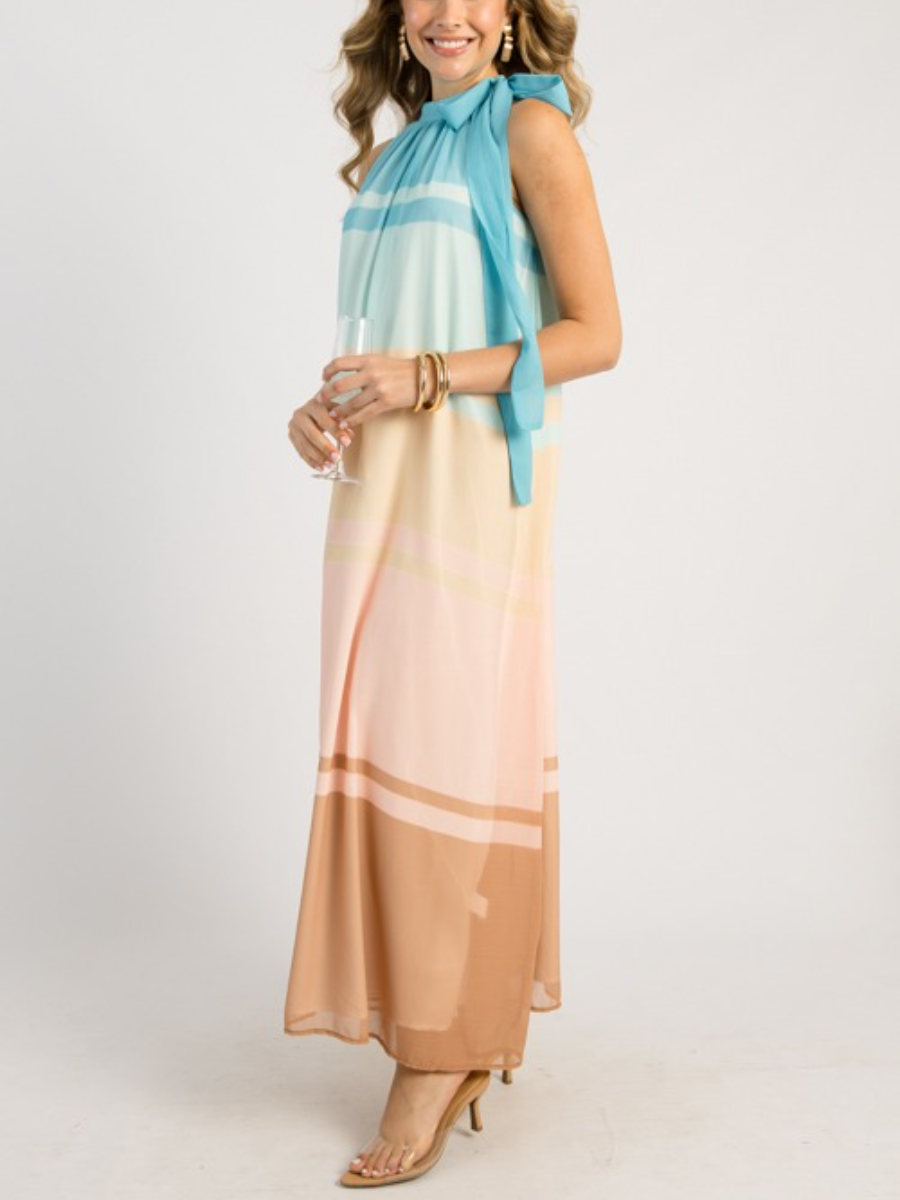 Shoreline Halter Maxi Dress