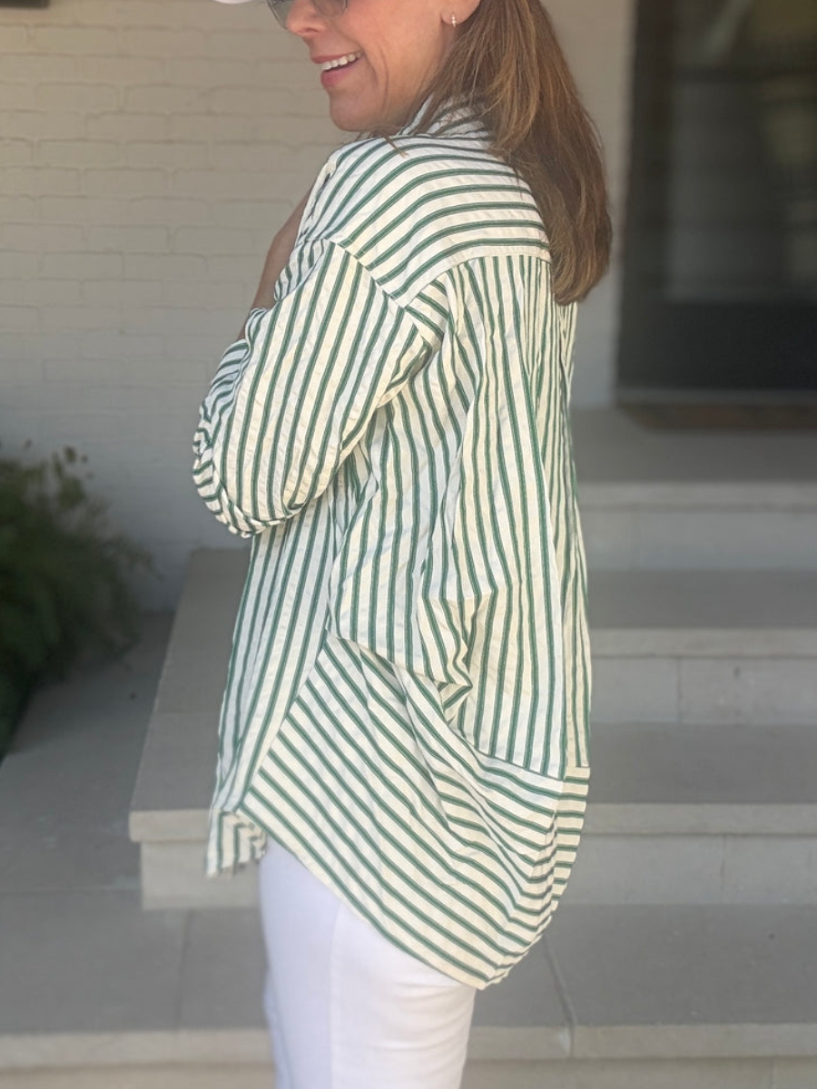 Caroline Striped Green
