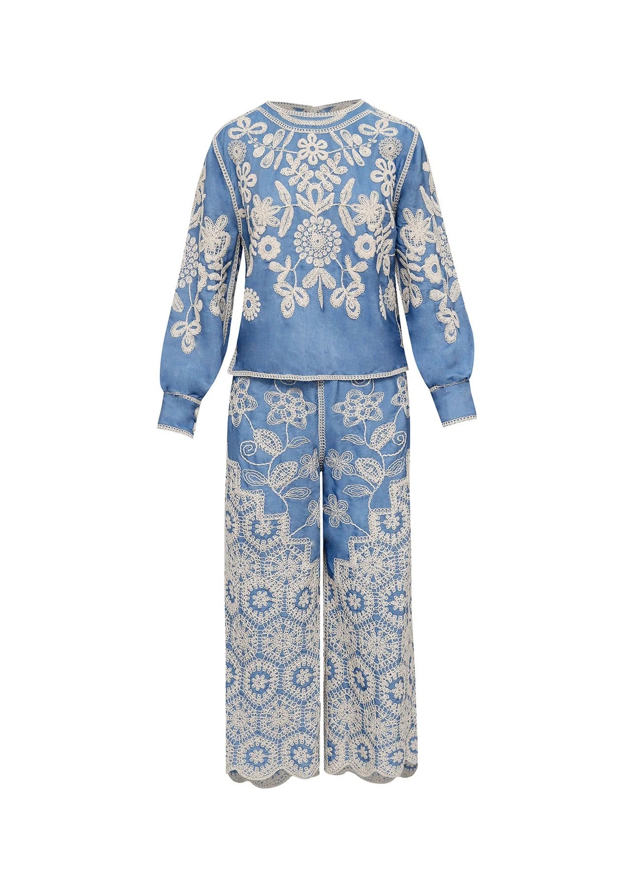 Elegant Turtleneck Striped Two Pieces Set